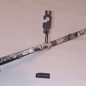 The Limited Snakeskin silver front Clasp Adjustable-thin Belt  Size S NEW!
